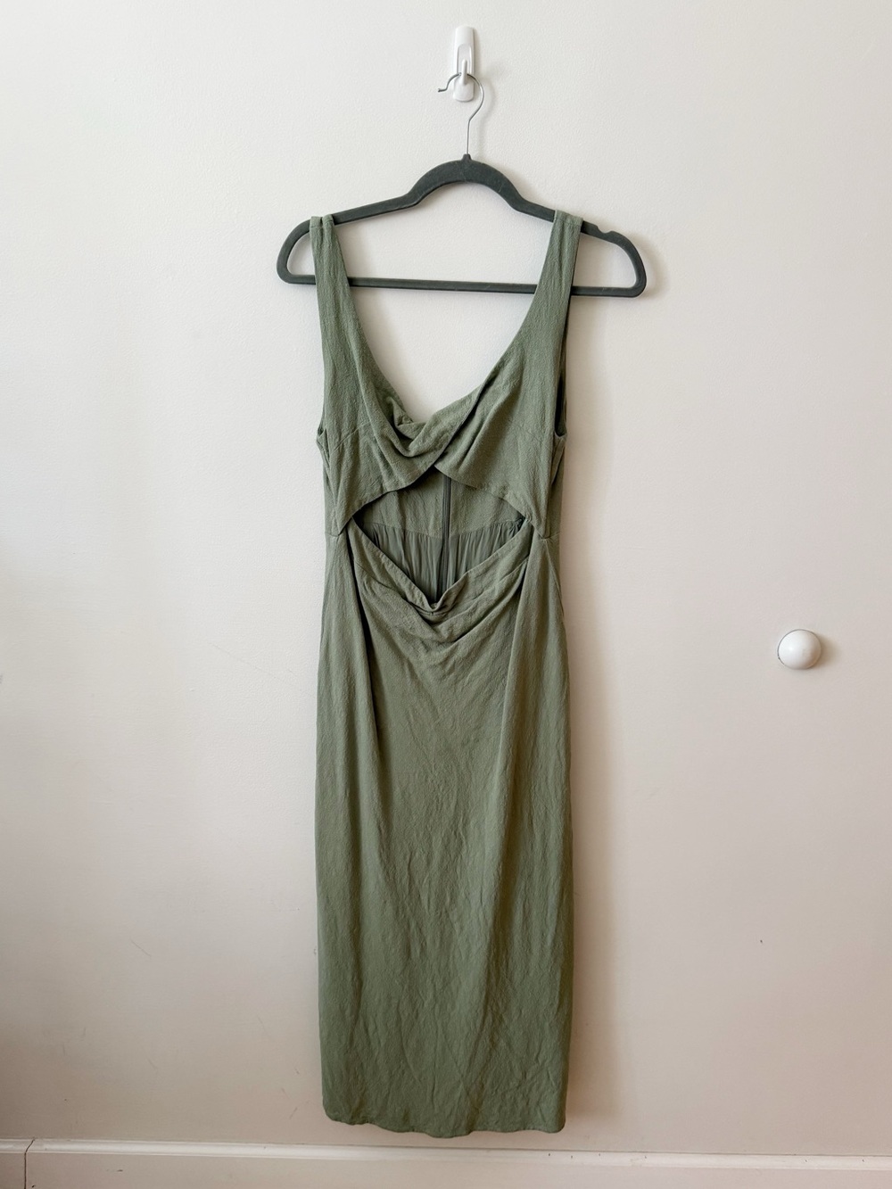 Petal & Pup Apollo Dress Olive Cutout Midi Dress